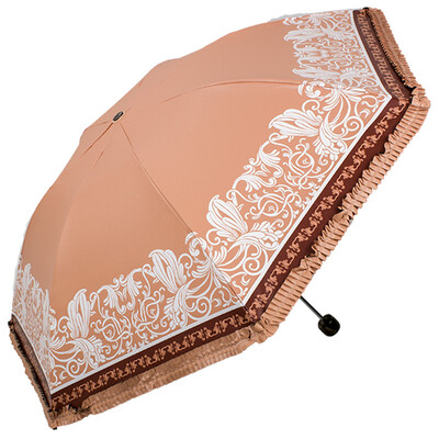 

Paradise Umbrella UPF50 gelatin black silk screen printing color skirt three fold umbrella umbrella color 30041ELCJ
