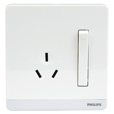 

Philips (Филипс) убегающих серия переключатель гнезда 10A розетка пяти отверстий с помощью одного органа управления переключением