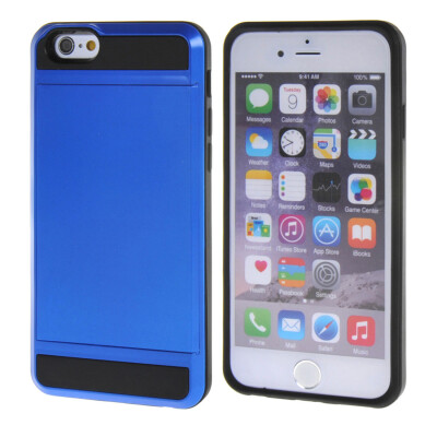 

MOONCASE ЧЕХОЛ ДЛЯ iPhone 6 / 6S (4.7") Soft Silicone Gel TPU Skin With Card Holder Protective Dark Blue