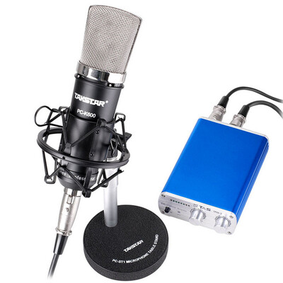 

Victory TAKSTAR Tin Yuet PC-K600 hardcover version of professional condenser microphone computer recording network K song condenser microphone set black