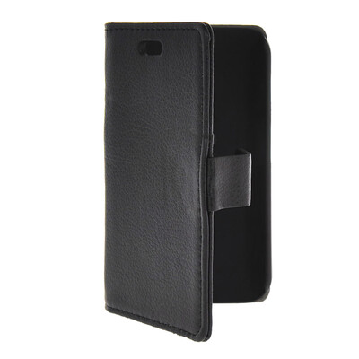 

MOONCASE Slim Leather Side Flip Wallet Card Holder Pouch with Kickstand Shell Back Case Cover for Motorola Moto E Black