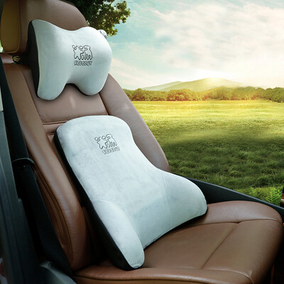 

Love car house ICAROOM car headrest lumbar suit memory cotton waist cushion lumbar pillow car headrest neck pillow four seasons model universal T-603608-H