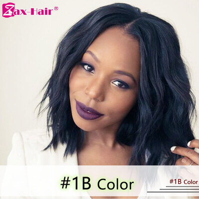 

Short Bob Lace Front Wig Natural Hairline Human Hair Wigs Virgin Natural Wave 130 Density Lace Wig For Black Women Zax Hair