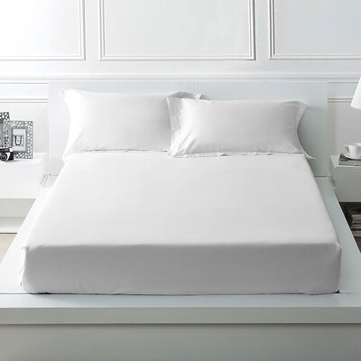 

Kangxin bedding home textiles 60 satin cotton mattress cotton hotel pure color bedspread single white 180cm200cm35cm