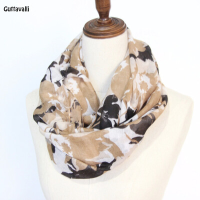 

Guttavalli Women Galsang Flowers Print Ring Shawl Stripes Snowflake Loop Scarf Winter Mun Floral Chevron Branch Infinity Scarves