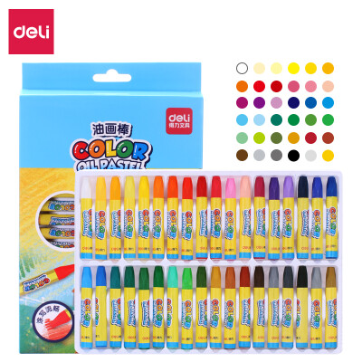 

Deli deli 36 color student silky oil painting stick easy to color children crayons painting pen 6964