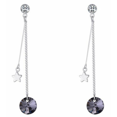 

Long Chain Drop Earrings For Women Wedding Gifts Star Moon Crystal from Austrian Dangle Earring Jewelry -28341