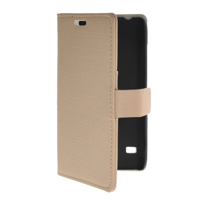 

MOONCASE Slim Leather Side Flip Wallet Card Slot Pouch with Kickstand Shell Back чехол для Huawei Ascend Y550 Beige