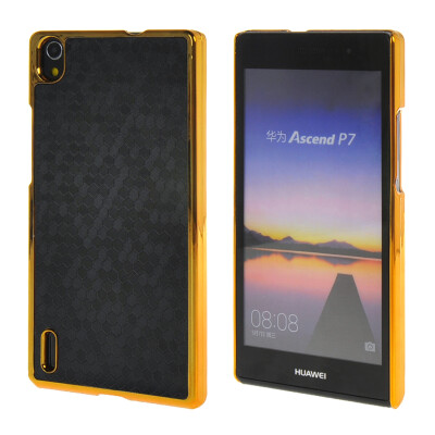 

MOONCASE Huawei P7 Case Gold Chrome Scale films Style Hard Back Case Cover for Huawei Ascend P7 Black