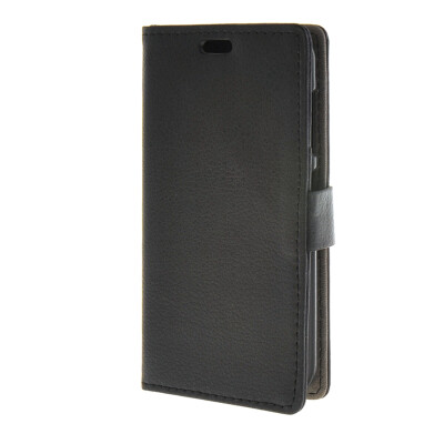 

MOONCASE Litch Skin Leather Card Slot Wallet Bracket Back Case Cover for Huawei Ascend Y520 Black