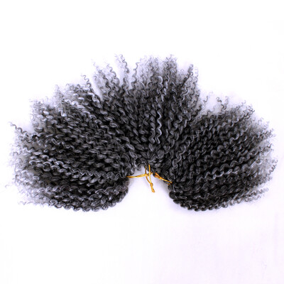 

Marleybob Kinky Curl Crochet Braids 3pcs/pack Synthetic Wigs Ombre Afro Kinky Twist Crochet Hair Braiding Low Temperature Fiber