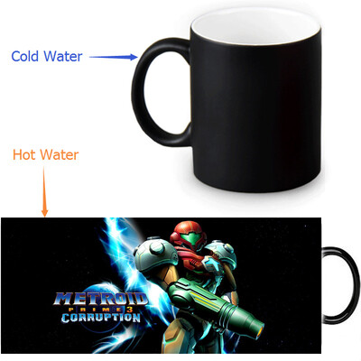 

Metroid 350ml12oz Heat Reveal Mug Color Change Coffee Cup Sensitive Morphing Mugs Magic Mug Milk Tea Cups
