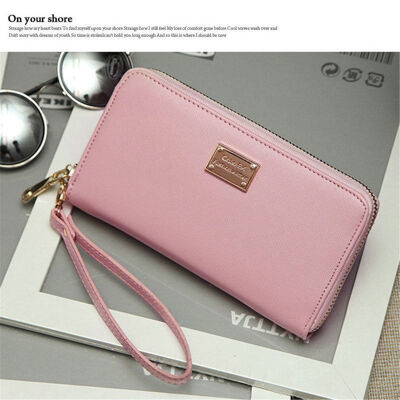 

Women PU Leather Wallet Lady Card Coin Holder Long Purse Clutch Zipper Bag