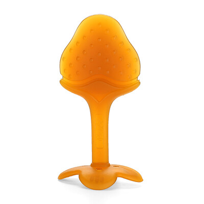

Liu Yan baby molar stick tooth gel newborn baby bite music nano silver silicone pacifier solid teeth LB6817 strawberry