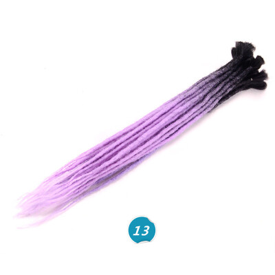 

24 inch Dreadlocks Hair Extensions Purple Ombre Crochet Hair 5 Strands Synthetic Crochet Braid Hair For Women