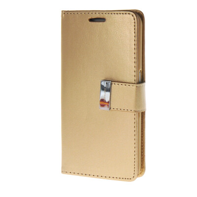 

MOONCASE Synthetic PU Leather Case Wallet Flip Card Slot Holster Pouch Stand Cover for Samsung Galaxy S6 Gold