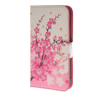 

MOONCASE Plum flower style Leather Wallet Flip Card Slot Stand Pouch Case Cover for Samsung Galaxy Xcover 3 SM-G388F A06