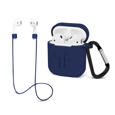 

For AirPods Case Protective Silicone Cover&Earphone Sports Anti-lost Strap for Apple AirPods Charging Case Keychain