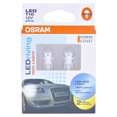

OSRAM T10 2880 W5W 12V 1W Светодиодные автомобильные боковые маркерные лампы Сигнал поворота белого / желтого / красного / синего