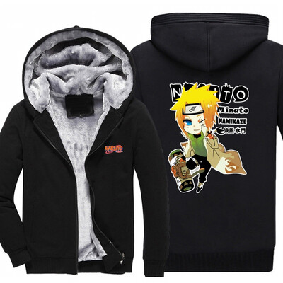 

Autumn Winter sweatshirt man fashion MINATO One piece Anime LUffy hooded full sleeve thick hoodies USA size