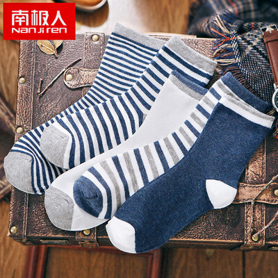 

Nanjiren 5 double striped tube socks mens vintage cotton mens socks