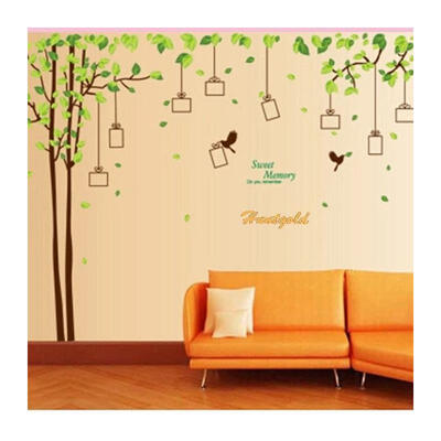 

Hot 2016 House Decoration Tree Green Leaf Bird Removable Vinyl Art Wall Sticker Paster Decal Mural Decor