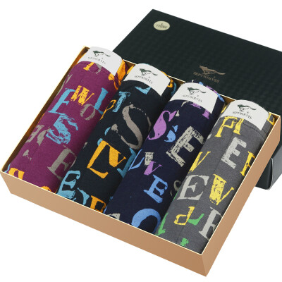 

Seven wolves men &39s underwear pure cotton briefs pants sexy printing men&39 s four - leggings 4 boxed