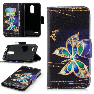 

BEFOSPEY Painting PU LeatherSoft TPU Card Slot Stand Wallet Case For LG K10201853"