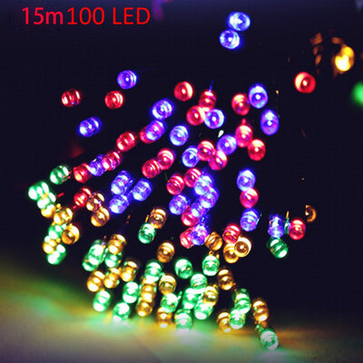 

VCT - SIC056 Christmas Props 15m 100 LEDs Solar String Light Xmas Tree Decors Festival Supplies