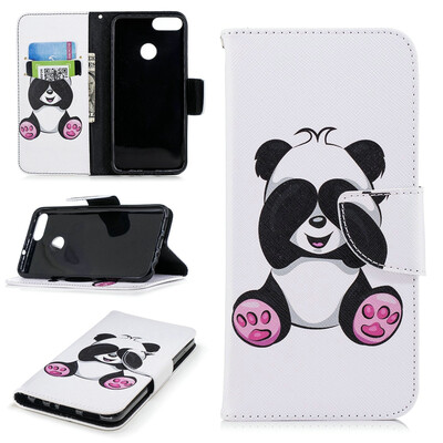 

BEFOSPEY Painting PU LeatherSoft TPU Card Slot Stand Wallet Case For Huawei P smart565"2018