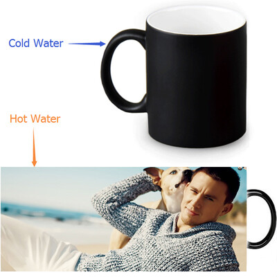 

Channing Tatum 350ml12oz Heat Reveal Mug Color Change Coffee Cup Sensitive Morphing Mugs Magic Mug Milk Tea Cups