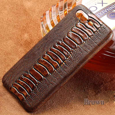

Genuine Leather Phone Case For Gionee S10 Case Ostrich Foot Texture Back Cover For M6 Plus Case