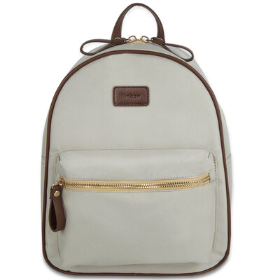 

Kinobo simple Oxford cloth backpack bag travel bag moon white DTB6323