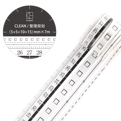 

Kinbor 3 roll PDA&paper tape 151010mm7m schedule handbook sticker daily payment plan DTB64219