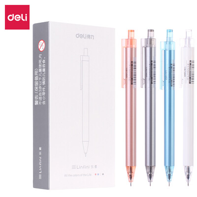 

Deli deli music office 038mm black gel pen full needle pen pen 12 A07