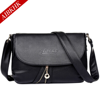

Aibkhk женщин all-матч натуральная кожа сумки с 2-слойные кожа коровы сумка Cross body сумка подарок для матери M502