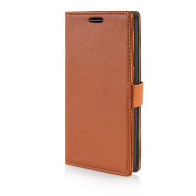 

MOONCASE Litch Skin Leather Side Flip Wallet Card Slot Pouch Stand Shell Back Case Cover for LG G3 Stylus D690 Brown