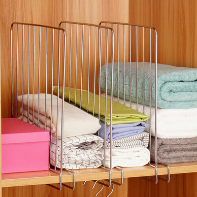 

Ou Runzhe wardrobe partition storage clothing cabinet finishing partition plate plus large silver plated 3 fitted
