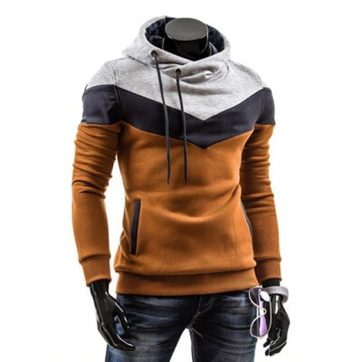 

Zogaa New Men's Hoodie Slim Casual Patchwork