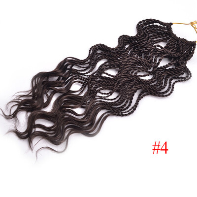 

Chorliss 14" Curly Senegalese Twist Ombre Crochet Braids Synthetic Braiding Hair Extension 35 RootsPack Low Temperature Fiber
