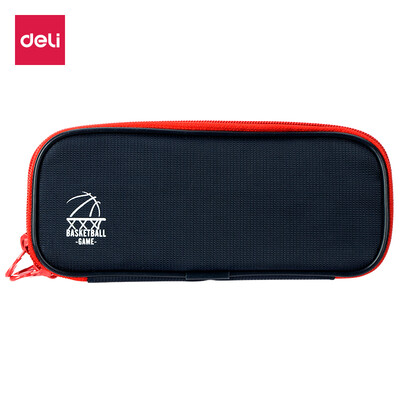 

Deli deli multi-function large-capacity pencil case multi-layer pencil storage bag deep sea blue 66667