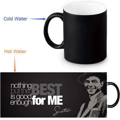 

Frank Sinatra 350ml/12oz Heat Reveal Mug Color Change Coffee Cup Sensitive Morphing Mugs Magic Mug Milk Tea Cups