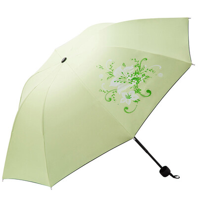 

Yuhang YUHANG Jingdong self-operated umbrella umbrella umbrella sun umbrella tri-fold umbrella black plastic umbrella parasol light green