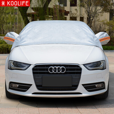 

KOOLIFE car clothing half cover car front windshield insulation sunscreen sunshade snow gear dustproof windproof rain car clothing cover four seasons universal lang moving car cover car accessories