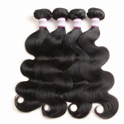 

Racily Hair Peruvian Virgin Hair Body Wave 4 Bundles Natural Black Bodywave Human Hair Extensions