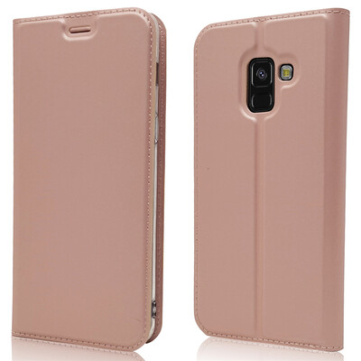 

Роскошный чехол Кошелек для Samsung Galaxy A8 + (2018) Высококачественная кожаная обложка из искусственной кожи Kickstand Anti-shock Полная защита