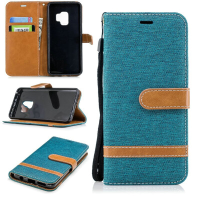 

BEFOSPEY Mixed Colors Denim PU LeatherSoft TPU Card Slot Stand Wallet Case For Samsung Galaxy S9201858