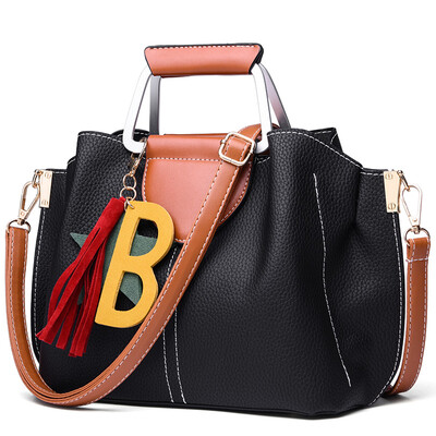

POLO handbag trend atmospheric handbags fashion contrast color shoulder diagonal package ZY340P393J black