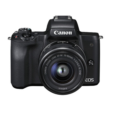 

Canon EOS M50 15-4555-200 dual-lens black cover DIGIC 8 processor 24 million pixel dual-focus rotary touch screen