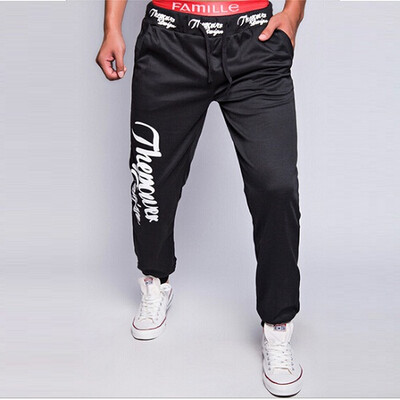 

Men Sport Loose Pants Letters Printed Pant Comfortable Sweatpants Joggers Male Cotton Lace-up Pants Trouser